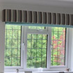 Striped Pelmets in Bedroom