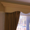 Customers colonial shape pelmet with addition of coving
