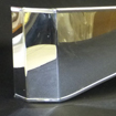Mirror finish pelmet with arch