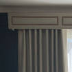 Customers pelmet in thir own fabric with braid/ribbon feature